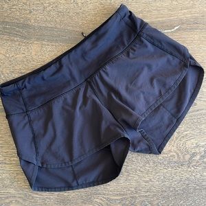 Lululemon black running shorts